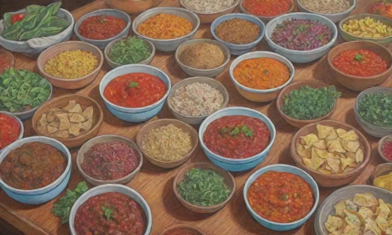 Colores vibrantes y sabores audaces fusionan ingredientes frescos y especias diversas en platos tradicionales con un toque moderno