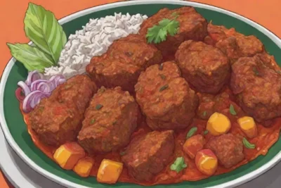 Rendang de res: colores vibrantes