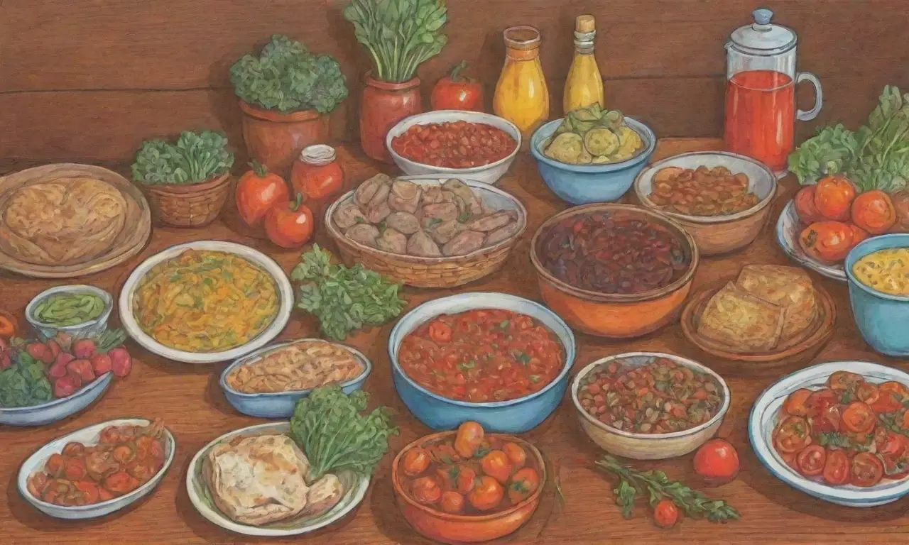 Cocina letona con colores vibrantes