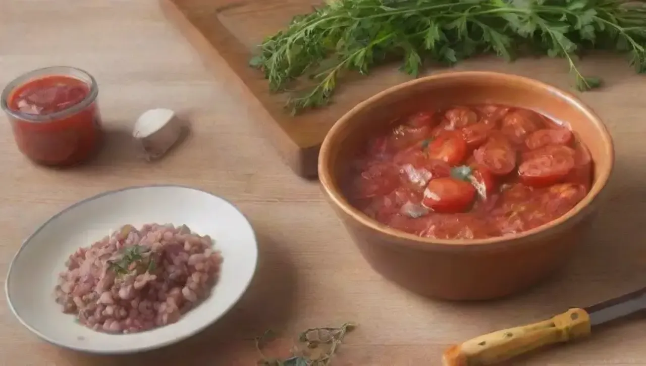 Una cocina rústica y acogedora, llena de ingredientes frescos y aromas deliciosos