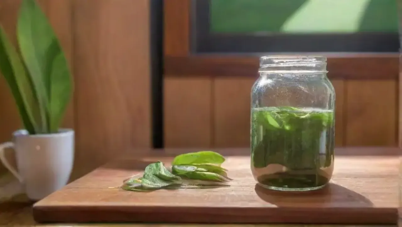 Un entorno sereno y energizante con té verde, atletas en acción y naturaleza vibrante