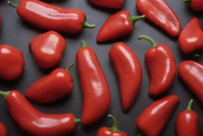 Pimientos rojos vibrantes y ajo en aceite infusionan sabores en un deleite casero