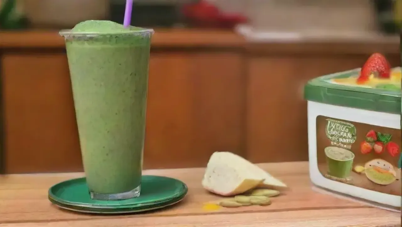 Un colorido batido saludable en una cocina soleada