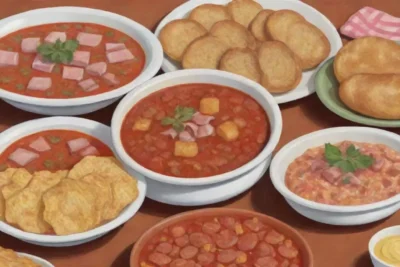 Deliciosa cocina tradicional con sabores ricos y coloridos platos clásicos