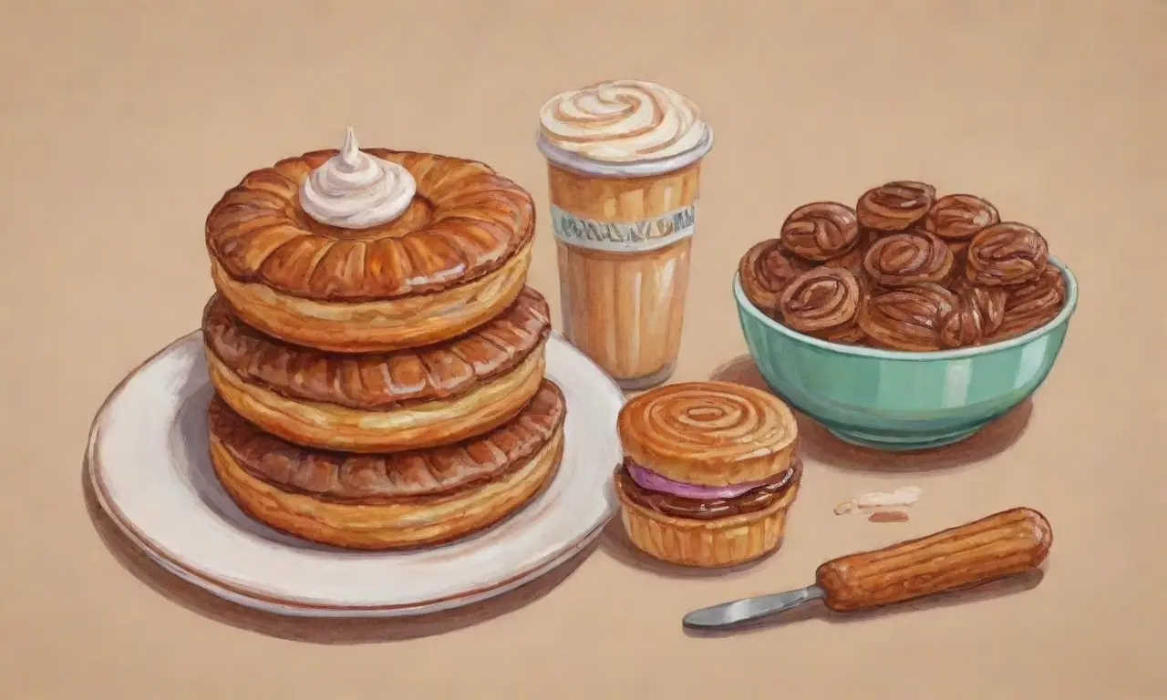 Pastelería española con dulces tradicionales y colores vibrantes