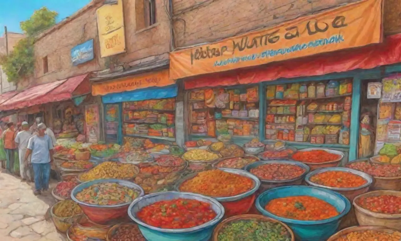 Cultura culinaria siria con colores vivos y sabores deliciosos