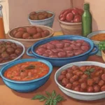 Colores vibrantes y especias en un plato tradicional sudafricano en un ambiente acogedor