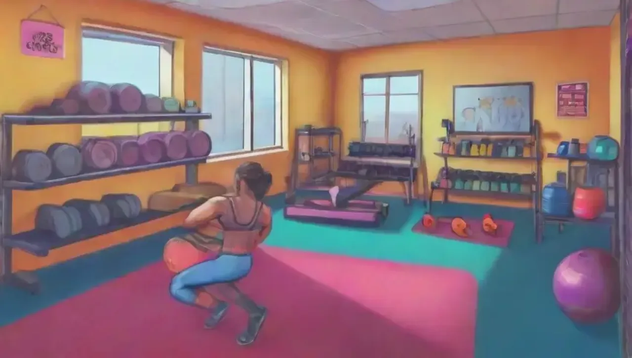 Escena vibrante de un gimnasio lleno de energía y comunidad