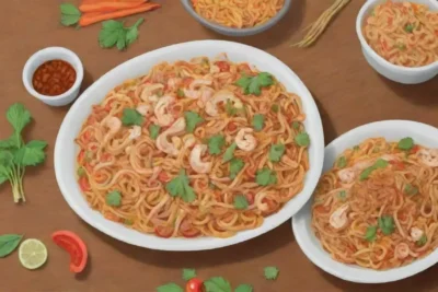 Recetas fáciles de Pad Thai con ingredientes coloridos y sabores auténticos