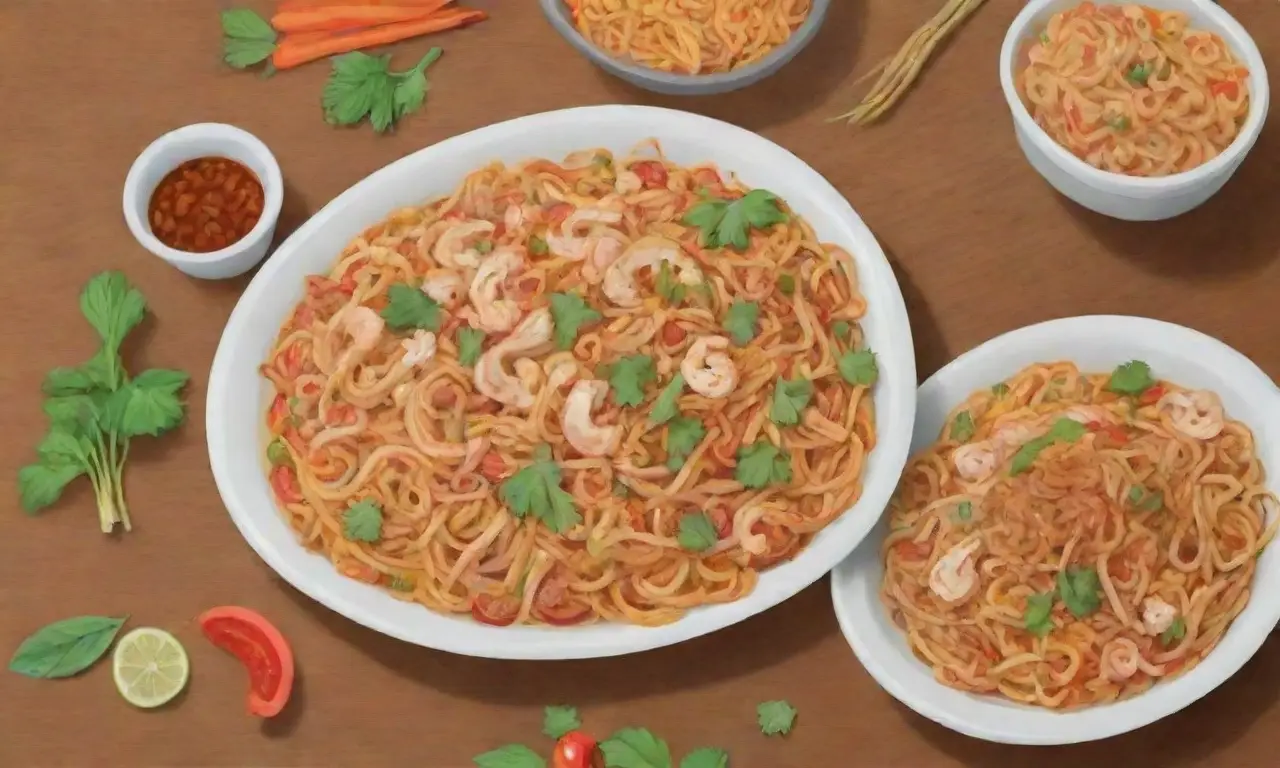 Recetas fáciles de Pad Thai con ingredientes coloridos y sabores auténticos