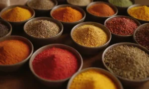 Platos coloridos y sabrosos con elementos culturales
