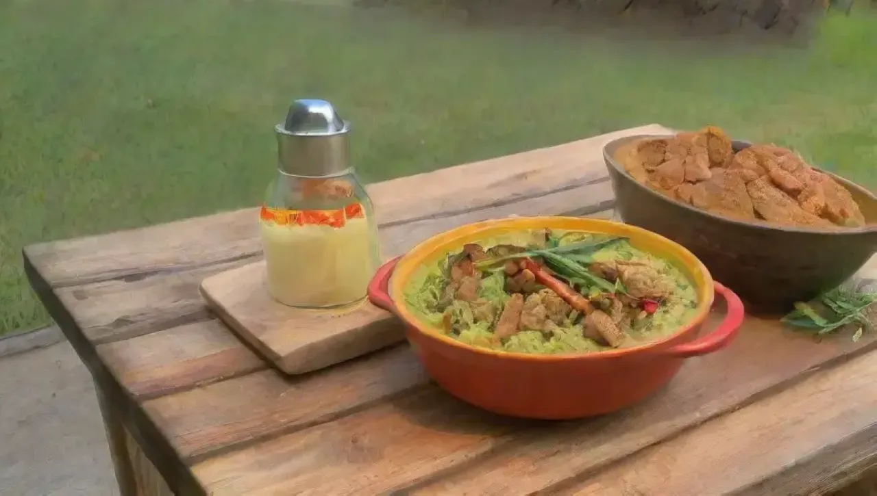 Una cena vibrante y acogedora con curry, amigos y aromas deliciosos