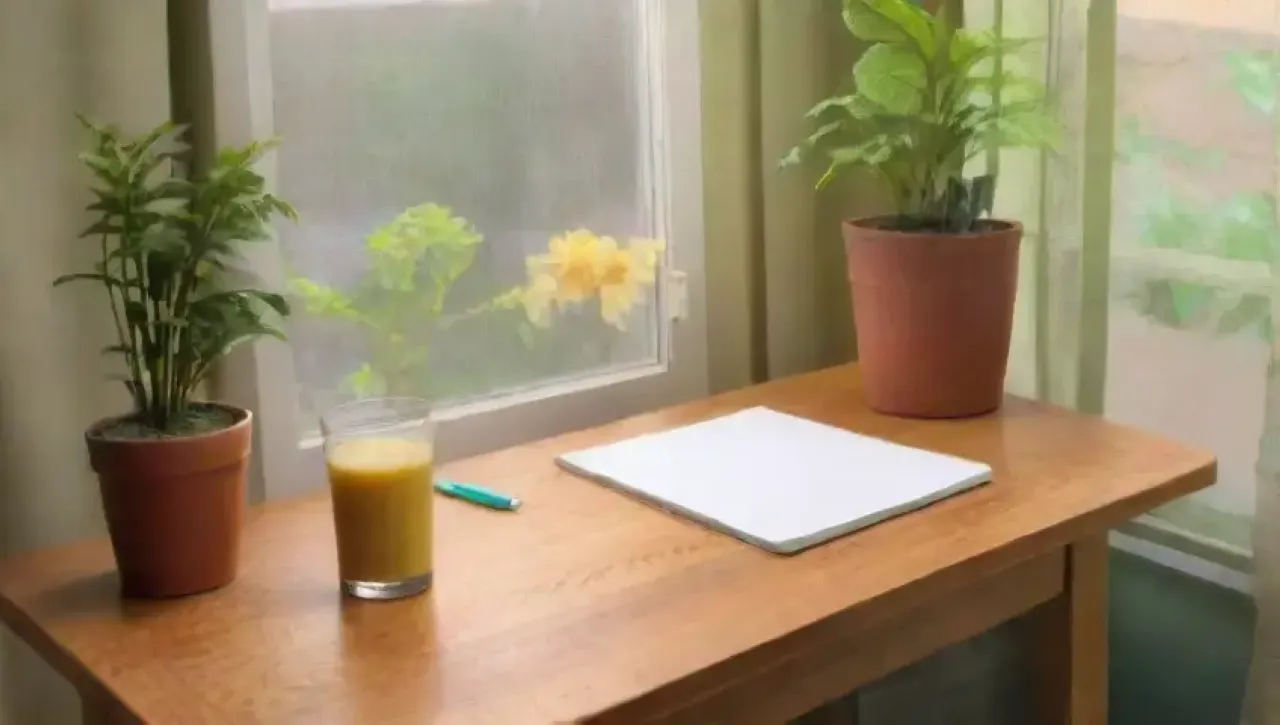 Un acogedor cuarto iluminado por el sol, lleno de plantas y elementos que invitan al bienestar