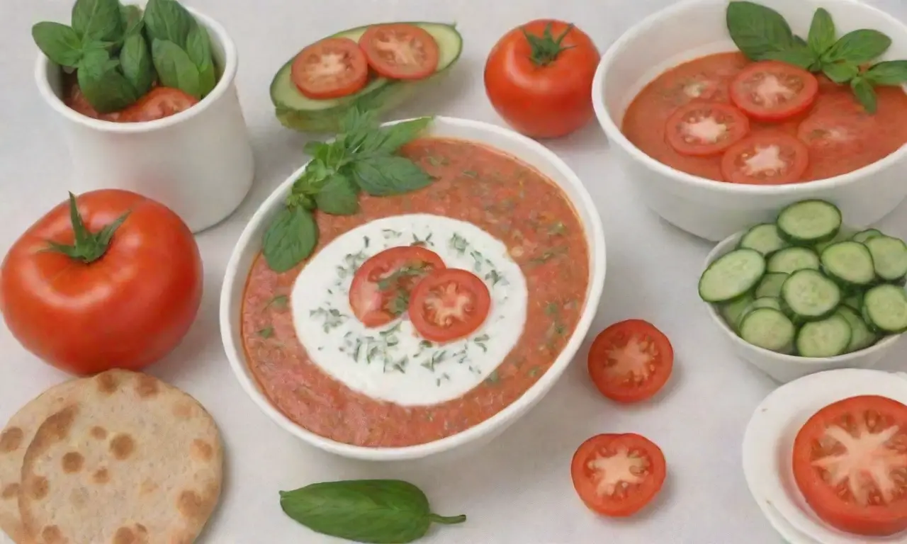 Sopa fría armenia de tomates