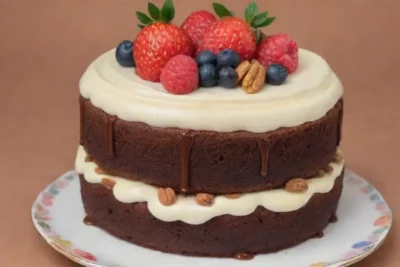 Pastel praguense: postre ruso con capas de bizcocho de chocolate