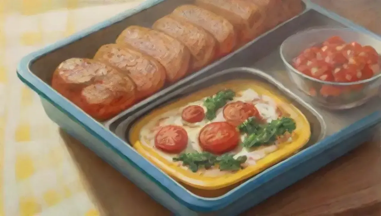 Una cocina vibrante llena de ingredientes frescos y un ambiente acogedor
