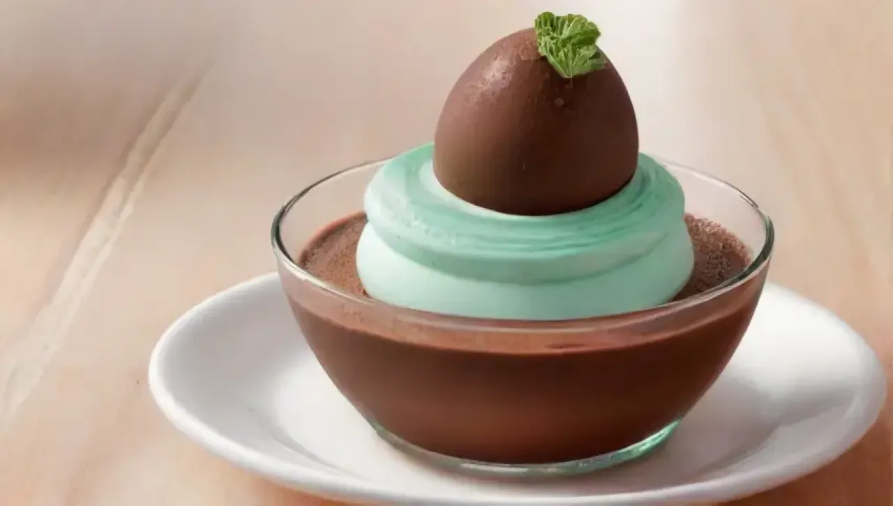 Un mousse de chocolate decadente listo para disfrutar