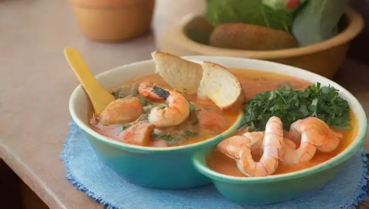 Una cálida cocina familiar llena de aromas, risas y platos deliciosos