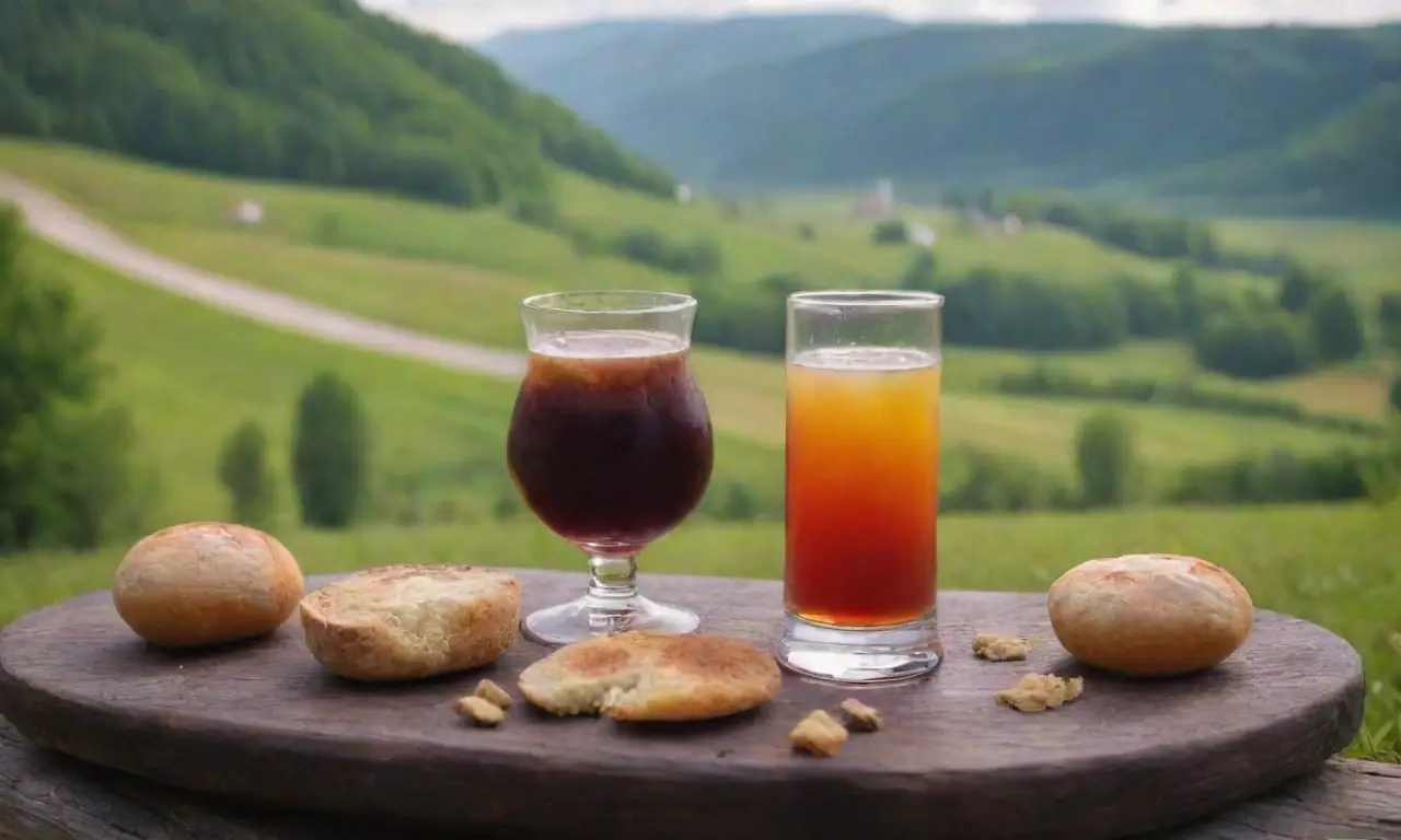 Bebidas tradicionales y cocina local en paisajes coloridos de Eslovaquia