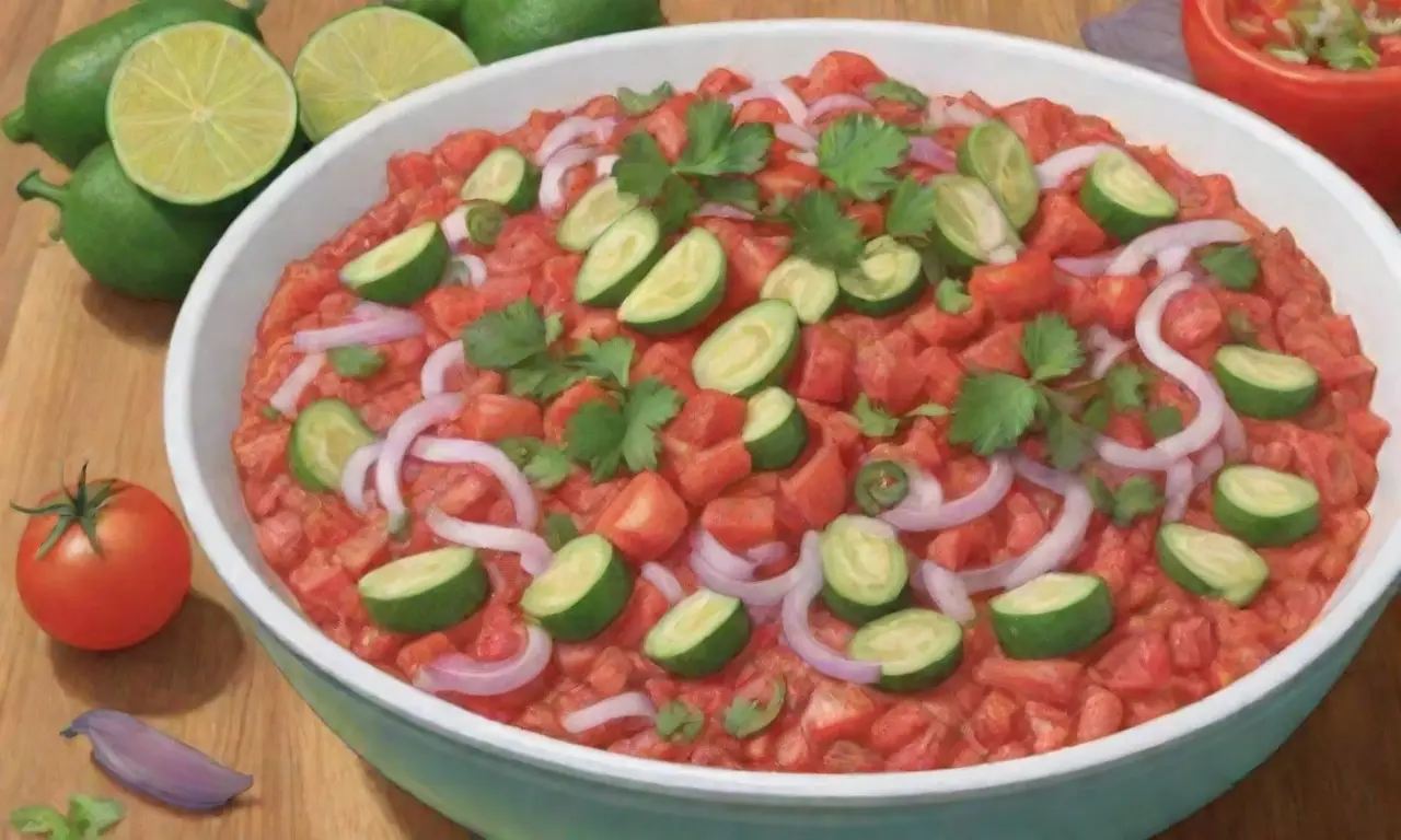 Colores vibrantes y frescos ingredientes en un bol