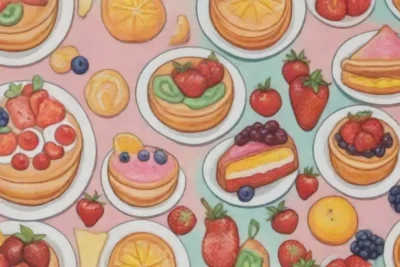 Deliciosos pasteles italianos y postres gourmet con frutas frescas
