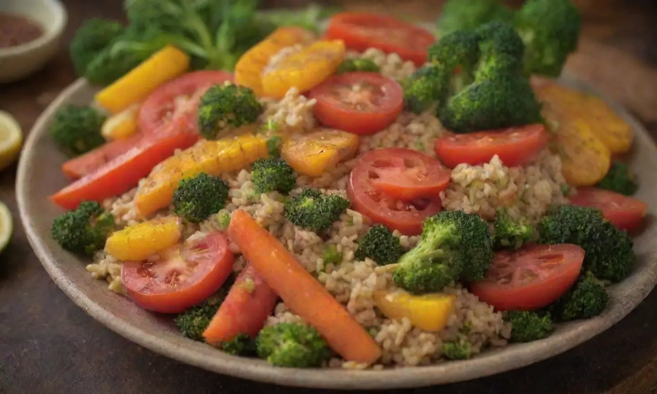 Verduras frescas y coloridas con sabores ricos y texturas crujientes