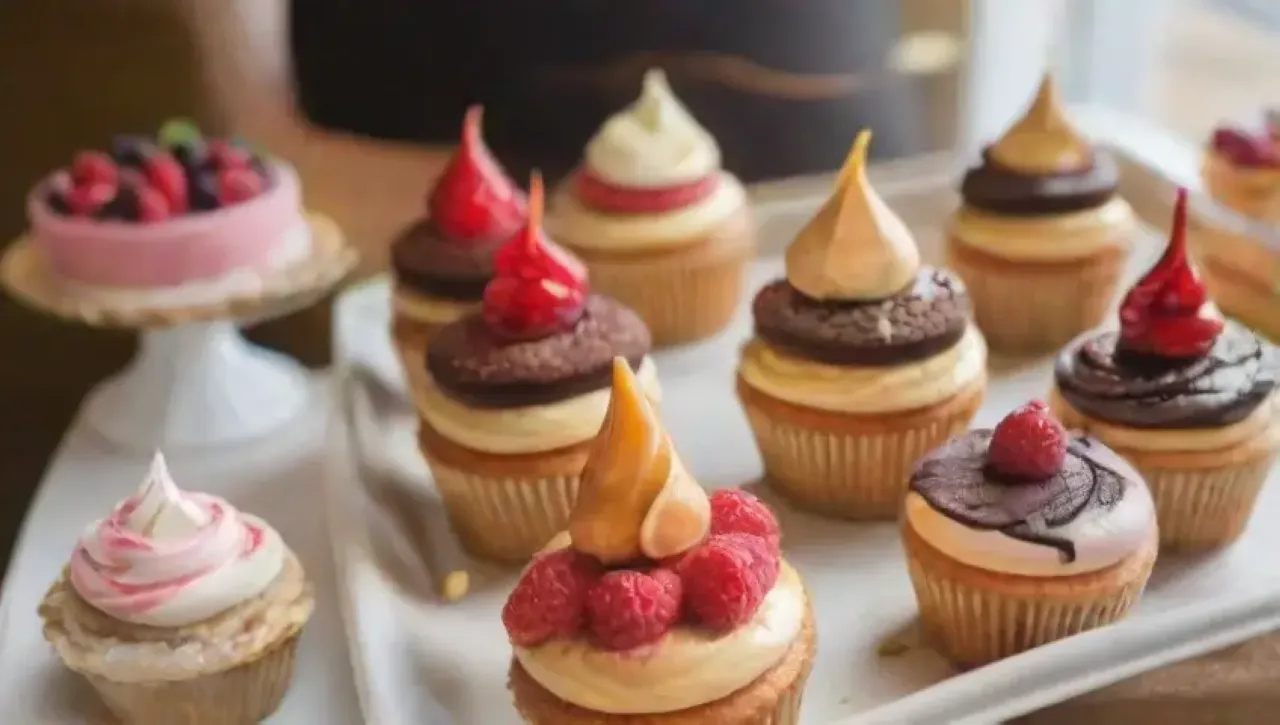 Un festín de dulces coloridos en una acogedora cocina iluminada por el sol