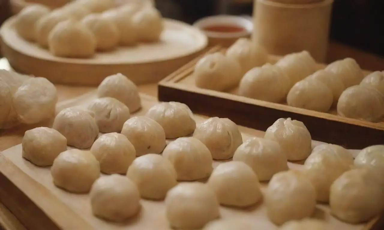 Dim sum clásico, colores vibrantes y un ambiente acogedor