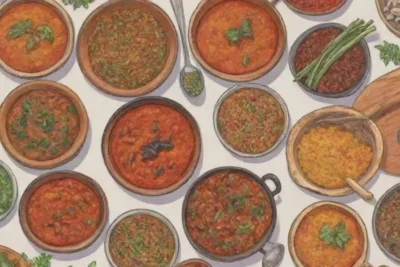 Especias vibrantes y coloridos ingredientes destacan en recetas tradicionales y diversidad cultural