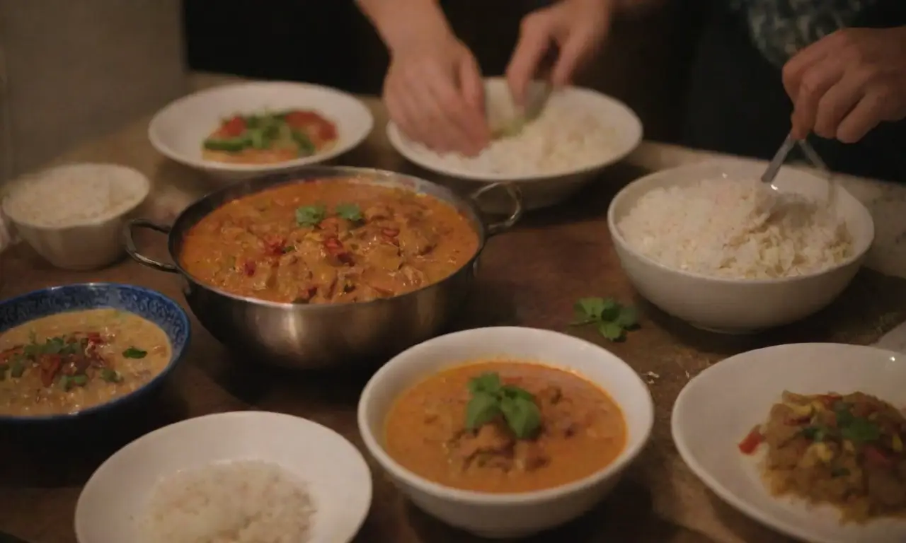 Noche de curry tailandés con amigos: ingredientes