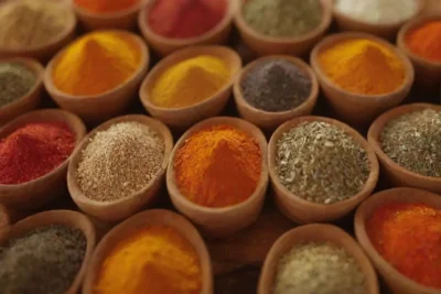 Especias vibrantes y saludables