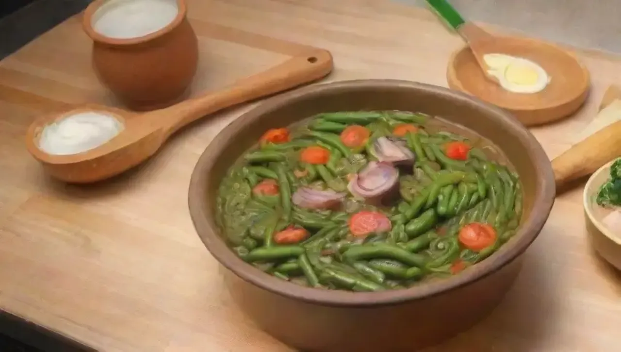 Una cocina acogedora llena de colores, aromas y familia disfrutando de una comida reconfortante