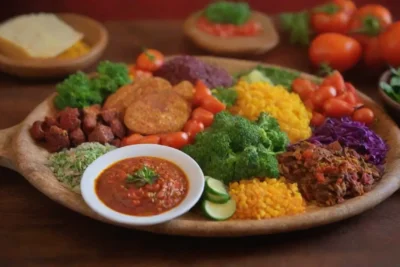 Platos coloridos y sabores vibrantes en una experiencia culinaria alegre