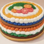 Pastel de arroz coreano: capas coloridas