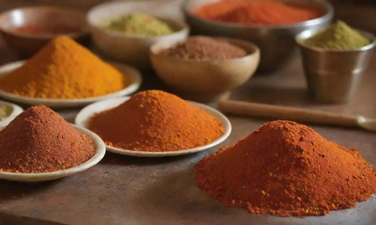 Especias etíopes coloridas