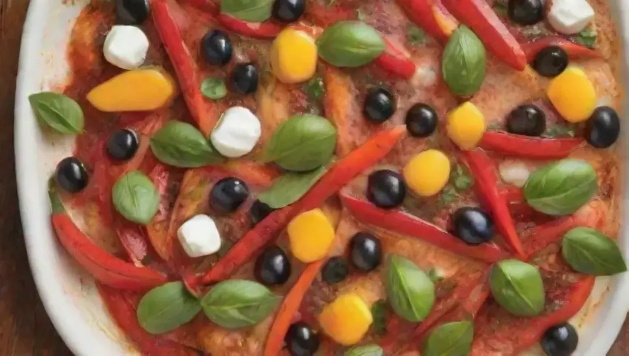 Una colorida y aromática ensalada con ingredientes frescos y texturas contrastantes
