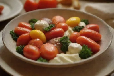 Platos croatas frescos y coloridos con influencias mediterráneas y presentaciones artísticas