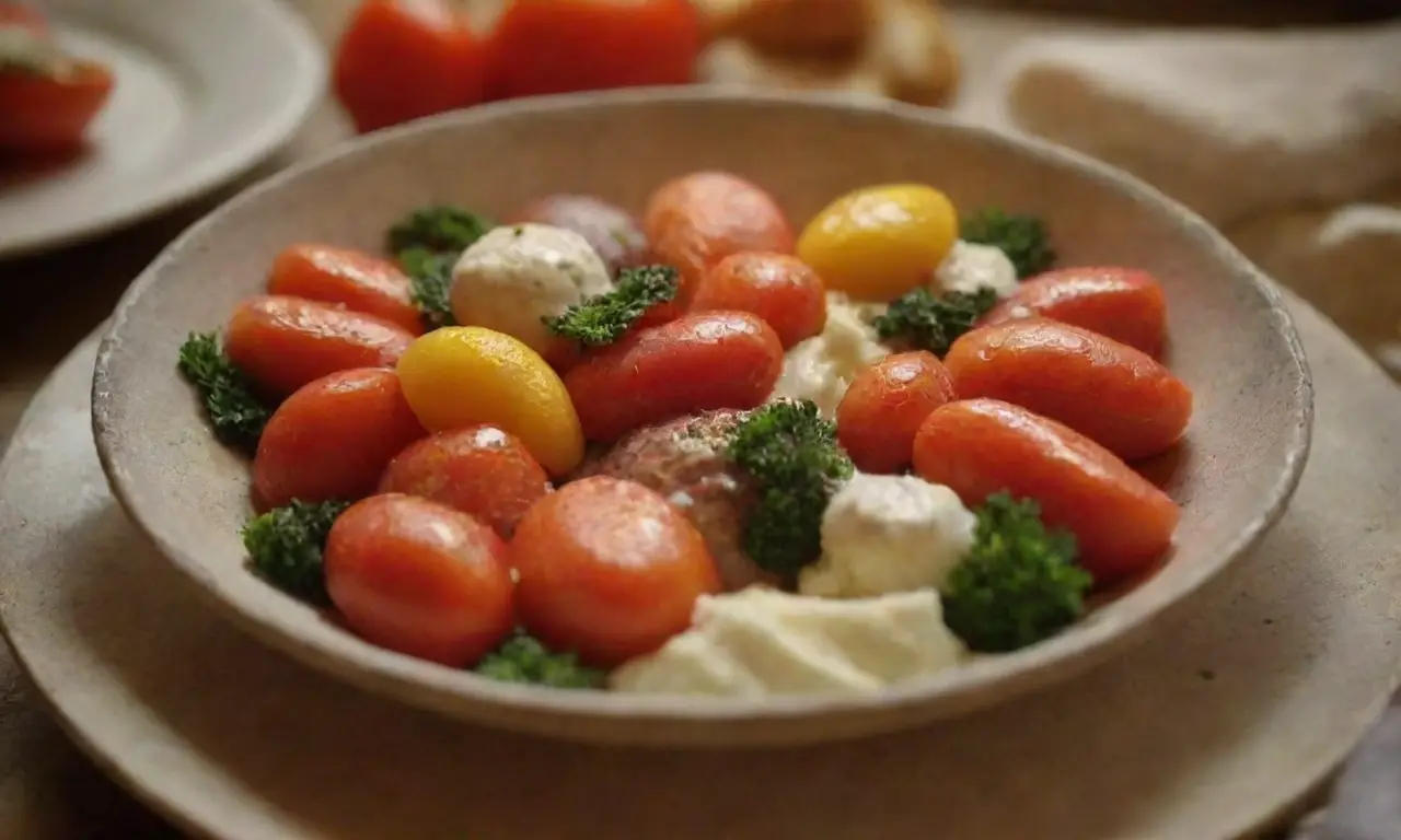 Platos croatas frescos y coloridos con influencias mediterráneas y presentaciones artísticas