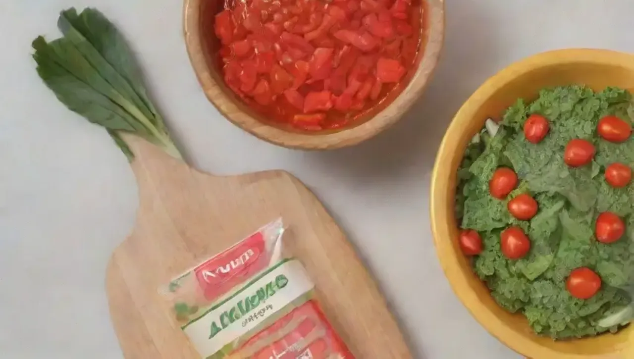 Ingredientes frescos y coloridos listos para una ensalada veraniega