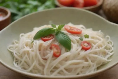 Cocina del norte con fideos y sabores suaves