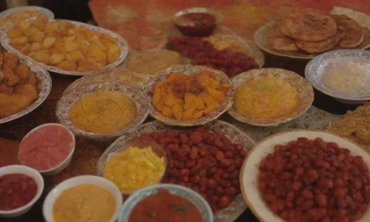 Platos coloridos y festivos con recetas tradicionales y aromas invitantes
