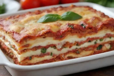 Lasaña colorida con recetas clásicas