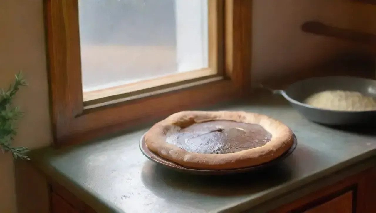 Una cocina rústica llena de aromas y risas familiares mientras se hornea focaccia
