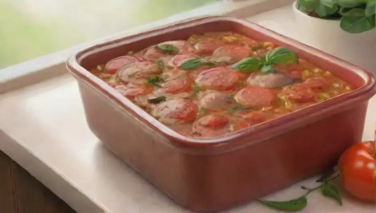 Una cocina acogedora y vibrante, llena de aromas y colores, lista para servir una comida reconfortante