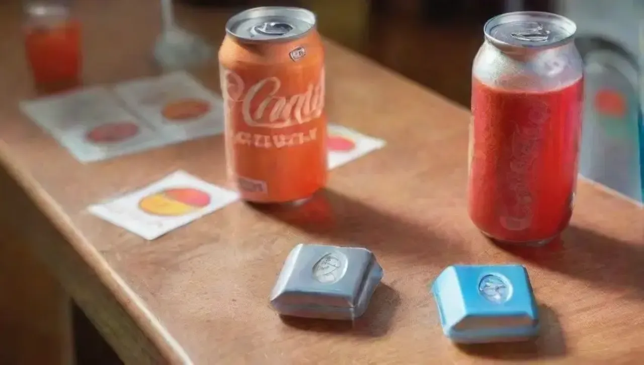 Un colorido collage de refrescos, investigación y momentos familiares en un entorno vibrante
