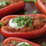 Chiles rellenos de queso y carne