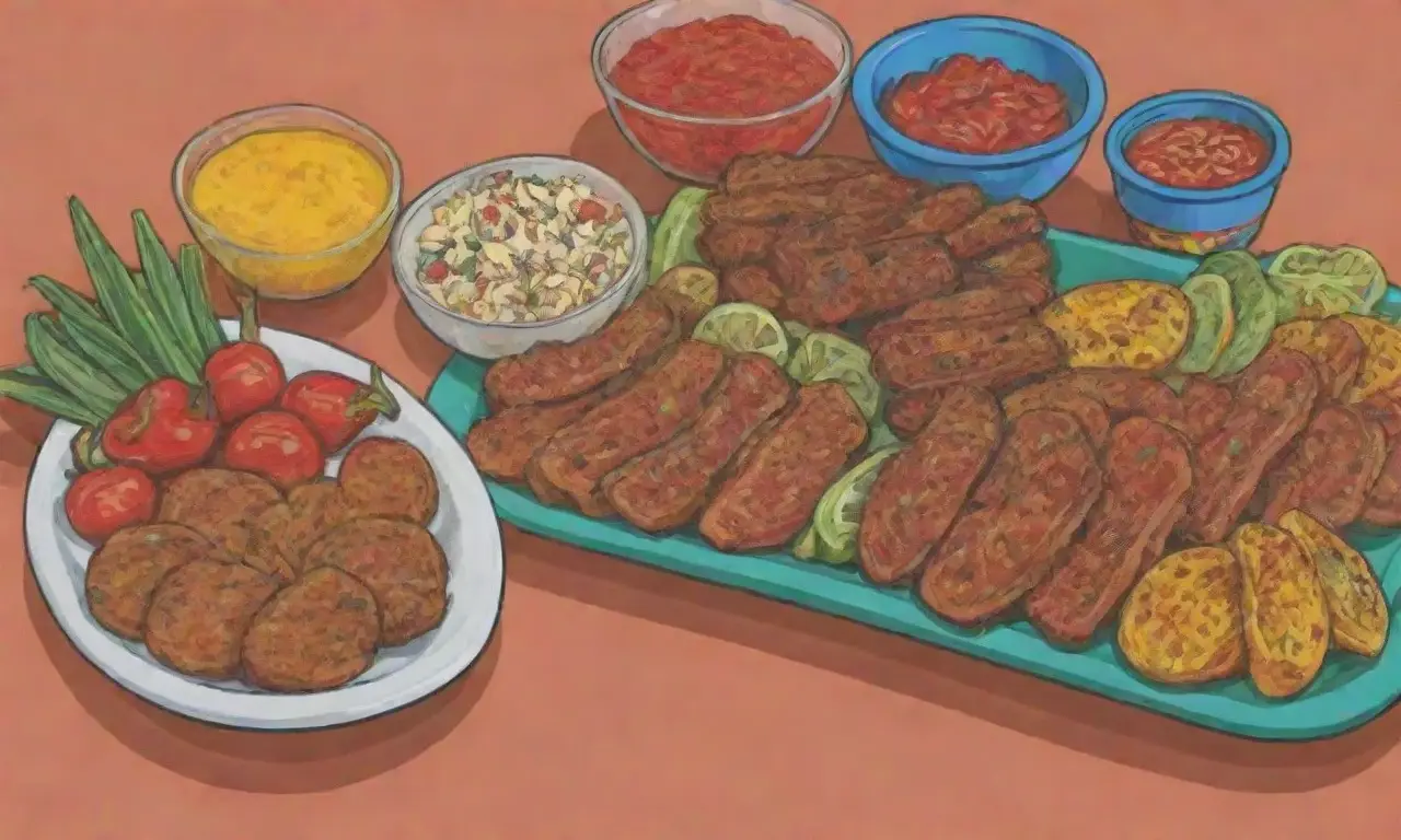 Receta jamaicana de cerdo marinado con especias vibrantes y sabores tropicales