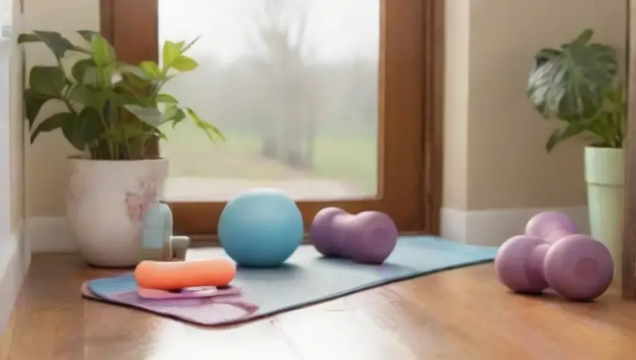 Un espacio luminoso y acogedor para el ejercicio y la meditación