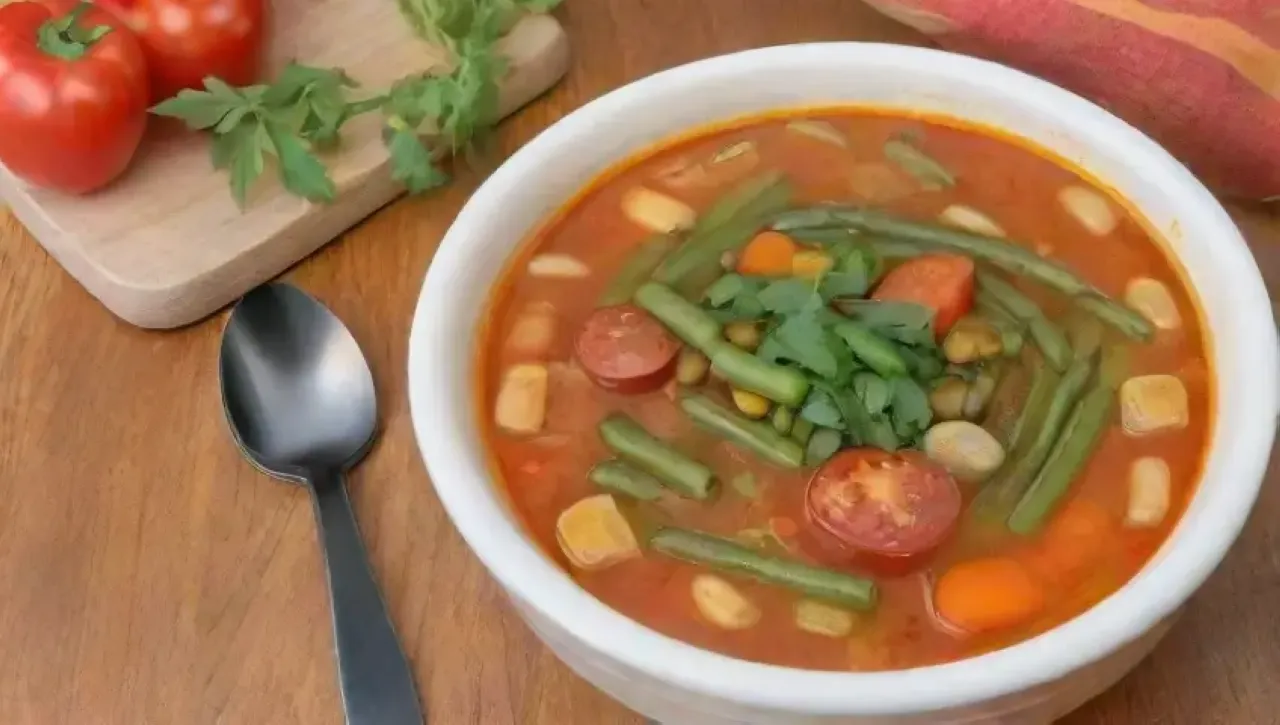 Un delicioso y colorido plato de verduras frescas en un ambiente acogedor