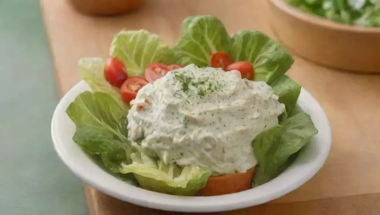 Una cocina vibrante y acogedora prepara una ensalada César fresca y deliciosa